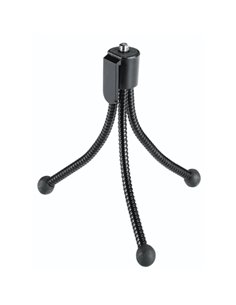 Hama Flexi Tripode Mini Pour Appareil photo Avec Rosca 1/4" - Pliable - Altura Réglable Jusqu'à 10cm - Peso Max 200g - Plastico 