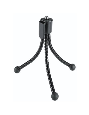Hama Flexi Tripode Mini Pour Appareil photo Avec Rosca 1/4" - Pliable - Altura Réglable Jusqu'à 10cm - Peso Max 200g - Plastico 