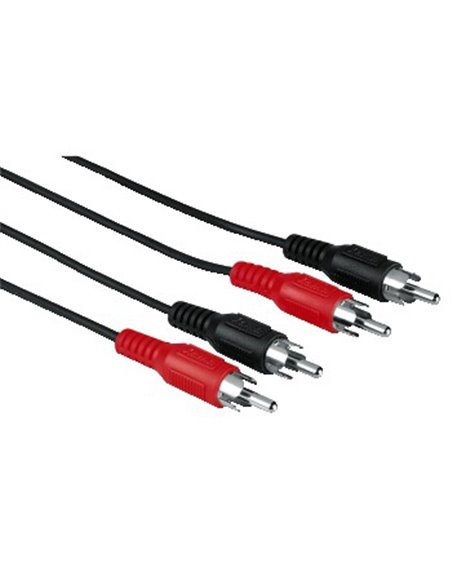 Hama Câble de Audio RCA - Double Conector Mâle - Longueur 1.2m - Couleur Noir