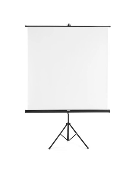 Hama Écran Proyector Avec Tripode - Corps Metalico - PVC - Format 1:1 - Mecanismo de Resorte - 380 Micras de Grosor - 155x155cm 