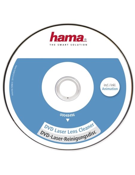 Hama CD Limpiador de Equipo DVD - Micro Cepillos - 8 Idiomas - Nettoyage en Seco - Couleur Blanc et Bleu