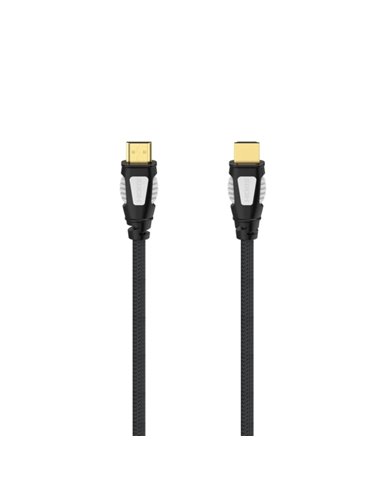 Hama Câble HDMI 4K Mâle - Longueur 1.5m - Supporte ARC - Terminales Chapados en Oro - Ethernet - Vitesse Jusqu'à 18Gbps - Blinda