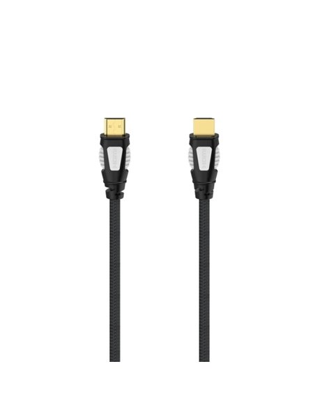 Hama Câble HDMI 4K Mâle - Longueur 1.5m - Supporte ARC - Terminales Chapados en Oro - Ethernet - Vitesse Jusqu'à 18Gbps - Blinda