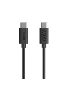 Hama Câble USB-C Mâle - Longueur 1.2m - Vitesse Jusqu'à 480Mbps - Couleur Noir