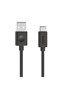 Hama Câble USB - USB-À Mâle - USB-C Mâle - Longueur 1.2m - Vitesse Jusqu'à 480Mbps - Couleur Noir