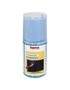 Hama TV Cleaning Spray Limpiador de Pantallas - Capacité 200ml - Bayeta de Microfibra - Couleur Bleu