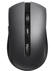 Rapoo 7200M Souris Inalambrico - Bluetooh et 2.4GHz - 1600 DPI - Autonomie 9 Meses - Couleur Noir