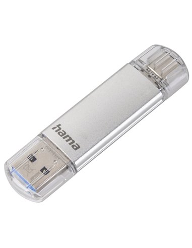 Hama Laeta Memoria Pendrive USB 3.0 Avec Couvercle - 32GB de Capacité - 40Mb/s de Transfert - Funcion OTG - USB-C - USB-À - Corp
