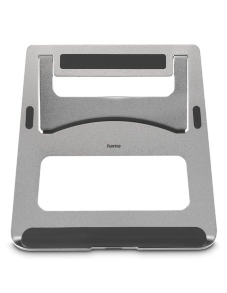 Hama Aluminium Support Pour Portable Jusqu'à 15.6" - Supporte jusqu'à 5kg - Pliable - Antidérapant - Aluminium - 23x23x1cm - Cou