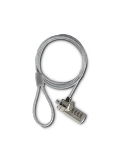 Hama Câble de Sécurité Pour Portatiles de 3.5mm - Câble 180cm - Candado de Combinacion - Acier - Couleur Gris