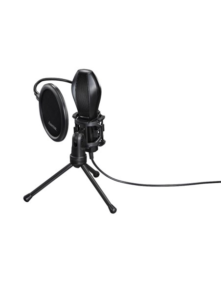 Hama Microfono USB Avec Tripode - Câble 2m - Protection Antipop - Ajuste de Inclinacion - Couleur Noir