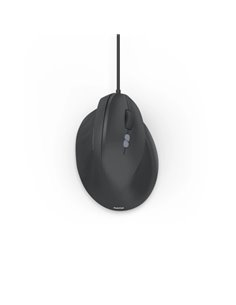 Hama ECM-500R Souris Optico Vertical Pour Diestros 1800dpi - Câble 180cm - Ergonomique - 7 Botones - Silencioso - 7.1x8.6x11.5cm