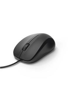 Hama Cm-300 Souris Optico 1200dpi - Câble 180cm - 3 Botones - Silencioso - Usage Ambidiestro - 5.8x3.7x10.3cm - Couleur Noir