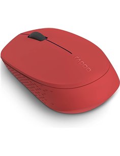 Rapoo M100 Silent Souris Inalambrico - Bluetooh et 2.4GHz - 1300 DPI - Autonomie 9 Meses - Couleur Rouge