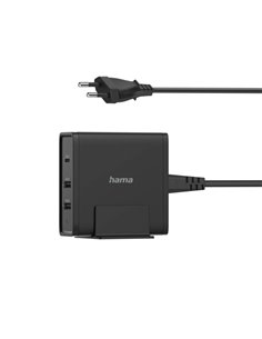 Hama Essential Alimentation Universal Pour Portable - Potencia 65W - Voltaje 5-20V - Câble 1.2m - Power Delivery - Couleur Noir