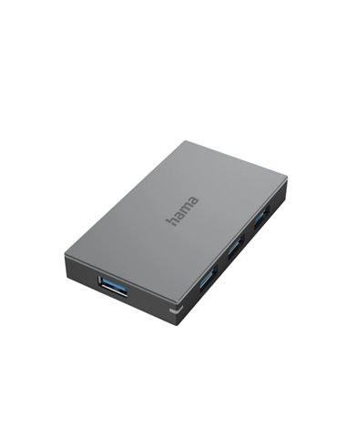 Hama Essential Hub USB 2.0/3.2 - Câble USB-À de 1.8m - 4x USB-À - Couleur Gris