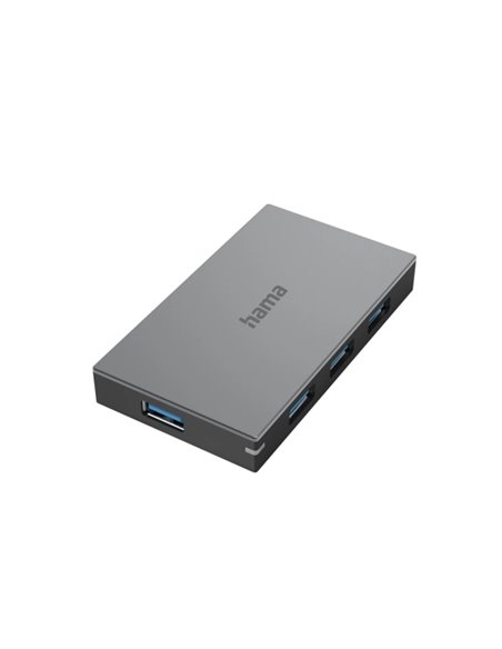 Hama Essential Hub USB 2.0/3.2 - Câble USB-À de 1.8m - 4x USB-À - Couleur Gris
