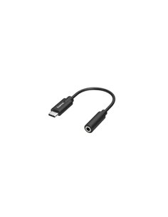 Hama Essential Câble Adaptateur de Audio - USB-C Mâle - Jack Femelle de 3.5mm - Estereo - Couleur Noir