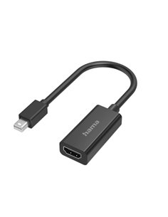 Hama Essential Adapatador de Video - 4K - Mini DisplayPort Mâle - HDMI Femelle - Couleur Noir
