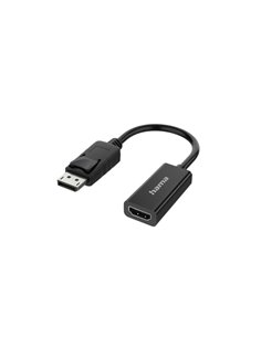 Hama Essential Adapatador de Video - 4K - DisplayPort Mâle - HDMI Femelle - Couleur Noir