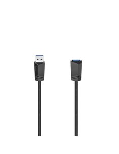 Hama Essential Câble Alargador USB-À Mâle/Femelle - Longueur 1.5m - Vitesse Jusqu'à 5Gbps - Blindaje Double - Couleur Noir