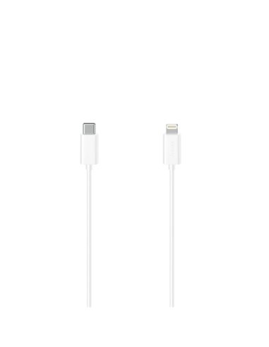 Hama Essential Câble de Charge - USB-C Mâle - Lightning - Longueur 1.5m - Vitesse Jusqu'à 480Mbps - Blindaje Double - Couleur Bl