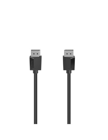 Hama Essential Câble DisplayPort 1.2 4K - Longueur 3m- Blindaje Double - Vitesse Jusqu'à 21.6Gbps - Couleur Noir
