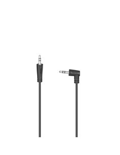 Hama Essential Câble de Audio Coudé 90º - Jack 3.5mm Mâle - Longueur 1.5m - Couleur Noir