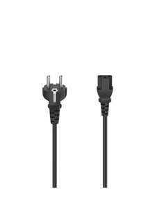 Hama Essential Câble de Alimentation Coudé CEE7/16 Mâle - Femelle C7 - Longueur 1.5m - Couleur Noir