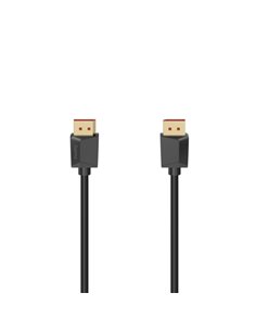 Hama Essential Câble DisplayPort 2.1 8K - Longueur 2m - Blindaje Double - Vitesse Jusqu'à 40Gbps - Couleur Noir