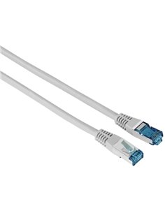 Hama Entry Câble de Réseau UTP RJ45 Cat-6 - Longueur 10m - Vitesse Jusqu'à 1Gbps - Blindado - Couleur Gris
