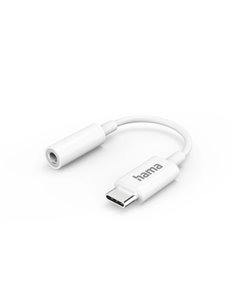 Hama Câble Adaptateur de Audio - USB-C Mâle - Jack Femelle de 3.5mm - Couleur Blanc