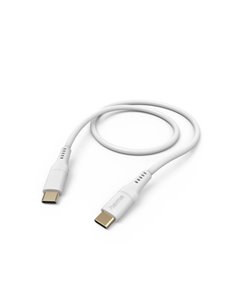 Hama Câble USB-C Mâle - Potencia Maxima 60W - Longueur 1.5m - Silicona - Vitesse Jusqu'à 480Mbps - Chapado en Oro - Couleur Blan