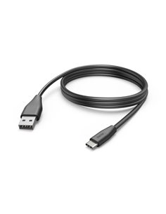 Hama Câble USB - Longueur 3m - USB-À Mâle - USB-C Mâle - Vitesse Jusqu'à 480Mbps - Niquelado - Couleur Noir