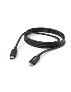 Hama Câble de Charge - USB-C - Ligthning - Vitesse Jusqu'à 480Mbps - Longueur 3m - Intensidad Maxima 3A - Couleur Noir