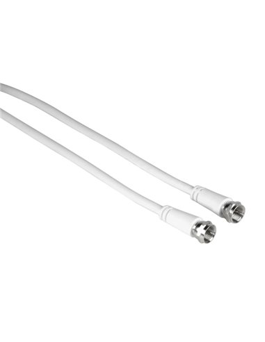 Hama Entry Câble Coaxial de Antena - Longueur 5m - Conector F Mâle - Double Blindaje - Apantallamiento 75dB - Impedancia 75Ohm -