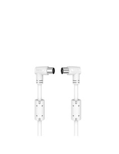 Hama Essential Câble Coaxial de Antena Mâle/Femelle - Longueur 1.5m - Triple Blindaje - Apantallamiento 90dB - Impedancia 75Ohm 