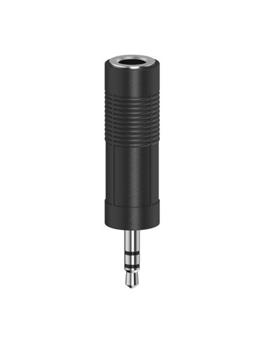 Hama Essential Adaptateur Jack - Mâle 3.5mm - Femelle 6.3mm - Couleur Noir