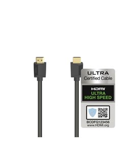 Hama Essential Câble HDMI 8K Mâle - Longueur 1m- Certificado - Supporte eARC - Terminales Chapados en Oro - Ethernet - Vitesse J