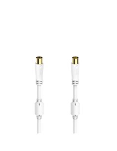 Hama Essential Câble Coaxial de Antena Mâle/Femelle - Terminales Chapados en Oro - Longueur 10m- Triple Blindaje - Apantallamien