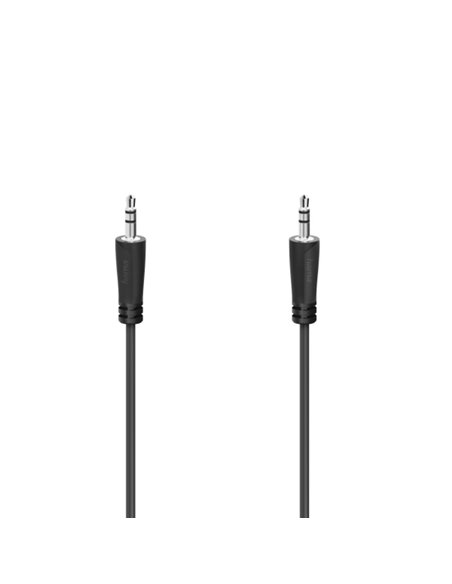 Hama Essential Câble de Audio - Jack 3.5mm Mâle - Estereo - Longueur 1.5m - Couleur Noir