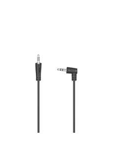 Hama Essential Câble de Audio Coudé 90º - Jack 3.5mm Mâle - Longueur 0.5m - Couleur Noir