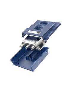 Hama Essential Conmutador 2-1 Pour Antenas - 2 Entradas - 1 Sortie - Carcasa Protectora - Couleur Bleu