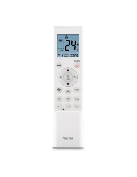 Hama Mando à Distancia Pour Aire Acondicionado - Universal - Support de Pared Incluido - Écran LCD - Temporizador - Portée 5m - 