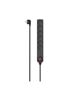 Hama Regleta Alimentation Avec 6 Tomas - Potencia Maxima 3680W - Voltaje 250V - Câble 1.4m - Interruptor de Encendido - Enchufe 