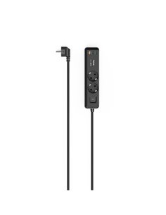 Hama Regleta Alimentation Avec 5 Tomas - Potencia Maxima 3680W - Câble 1.4m - 2x Schuko - 2x USB-C - 1x USB-À - Interruptor de E