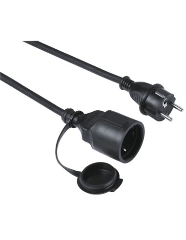 Hama Outdoor Câble de Alimentation Alargador Pour Exteriores - Potencia Maxima 3680W - Longueur 5m - Seccion 1.5mm2 - Schuko CEE