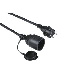 Hama Outdoor Câble de Alimentation Alargador Pour Exteriores - Potencia Maxima 3680W - Longueur 10m - Seccion 1.5mm2 - Schuko CE