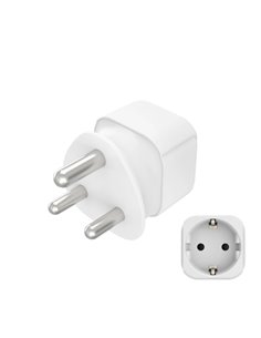 Hama Adaptateur de Viaje Toma Tipo M - Potencia Jusqu'à 4000W - Femelle Tipo Schuko - Voltaje 230-250V - 7.5x5.2x5.5cm - Couleur