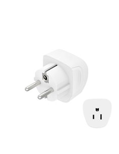 Hama Adaptateur de Viaje Toma Tipo E et Schuko - Femelle Tipo À et B - Voltaje 230-250V - 5.7x5.1x5cm - Couleur Blanc